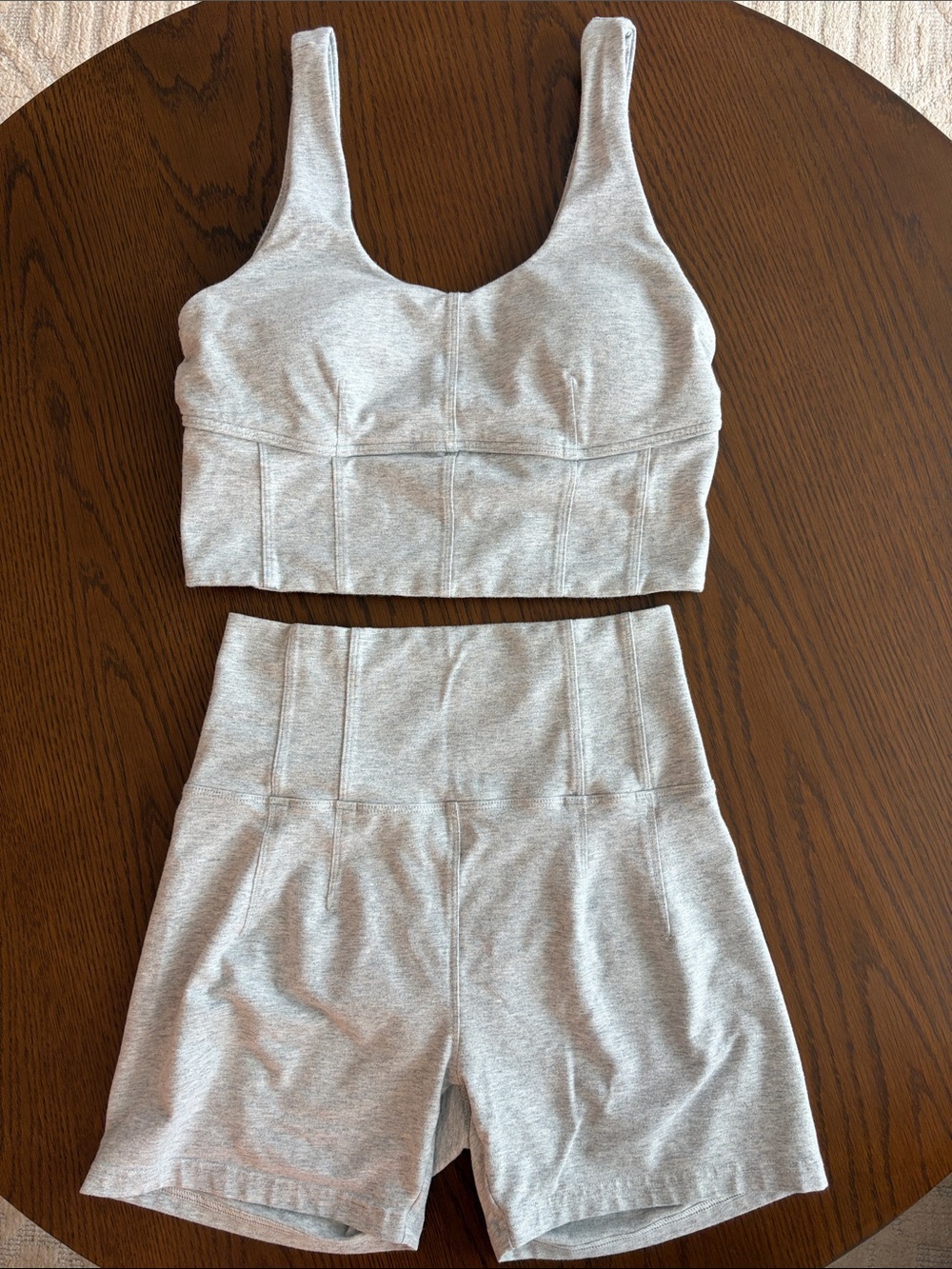 Aerie High-Waisted Biker Shorts and Cropped Tank Workout Set
